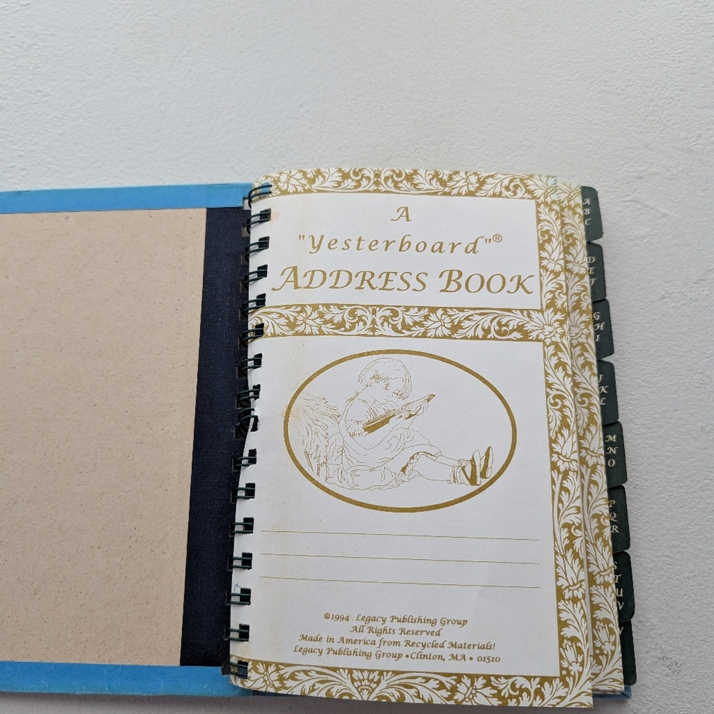 NEW Vintage Yesterboard Address Book 9" Tall 1993 - Picture 4 of 6